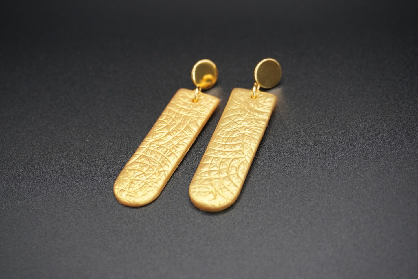 Faux Leather Strap on Gold Circles