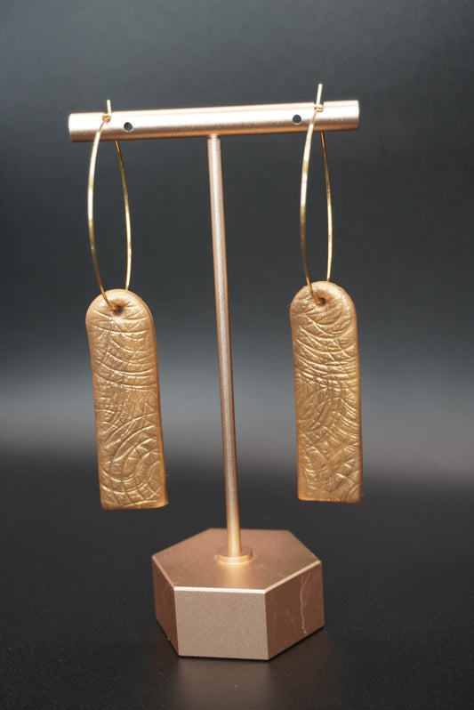 Faux Leather Strap on hoops