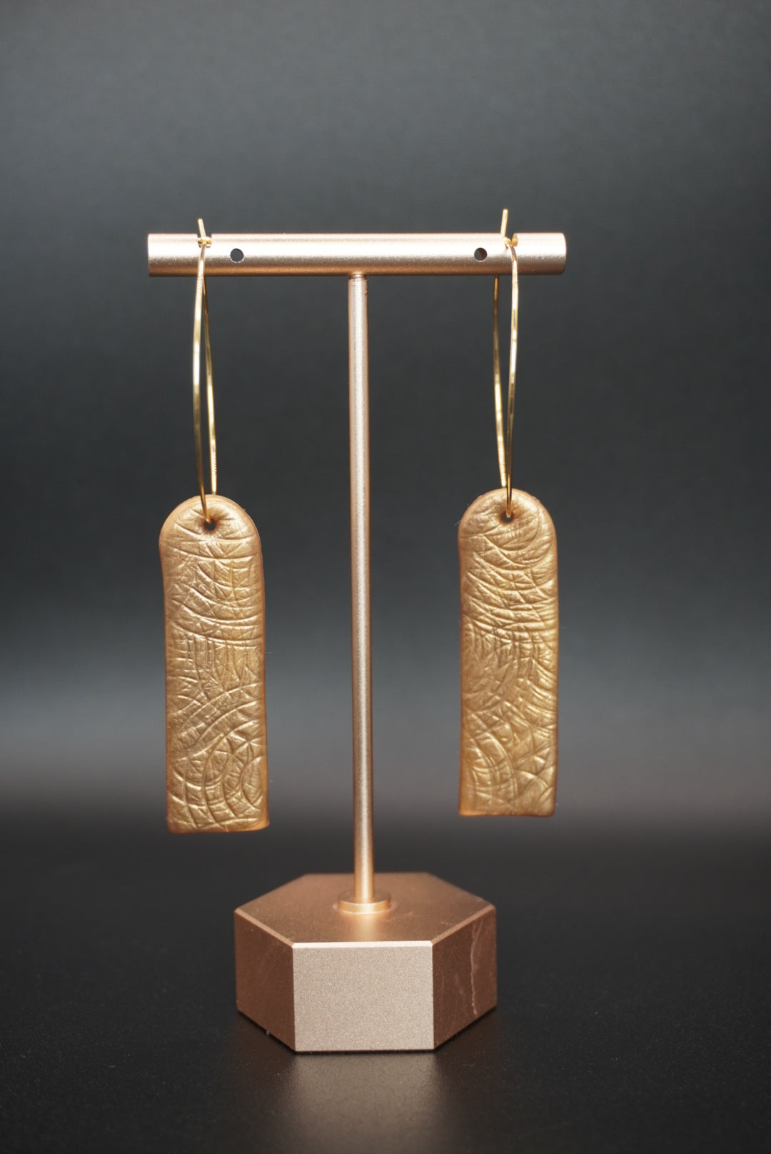 Faux Leather Strap on hoops