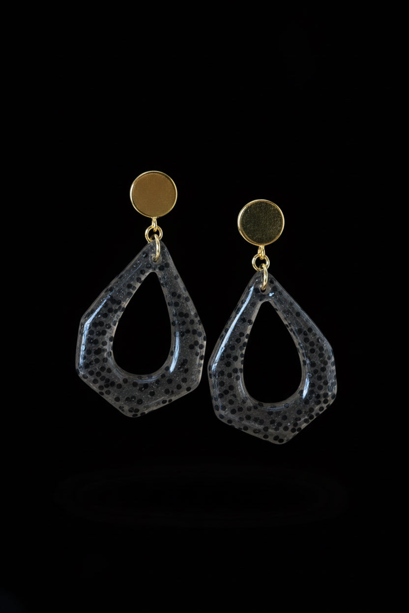 Brown Polka Dotted Jurassic Teardrop