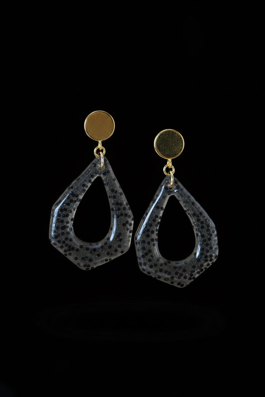 Brown Polka Dotted Jurassic Teardrop