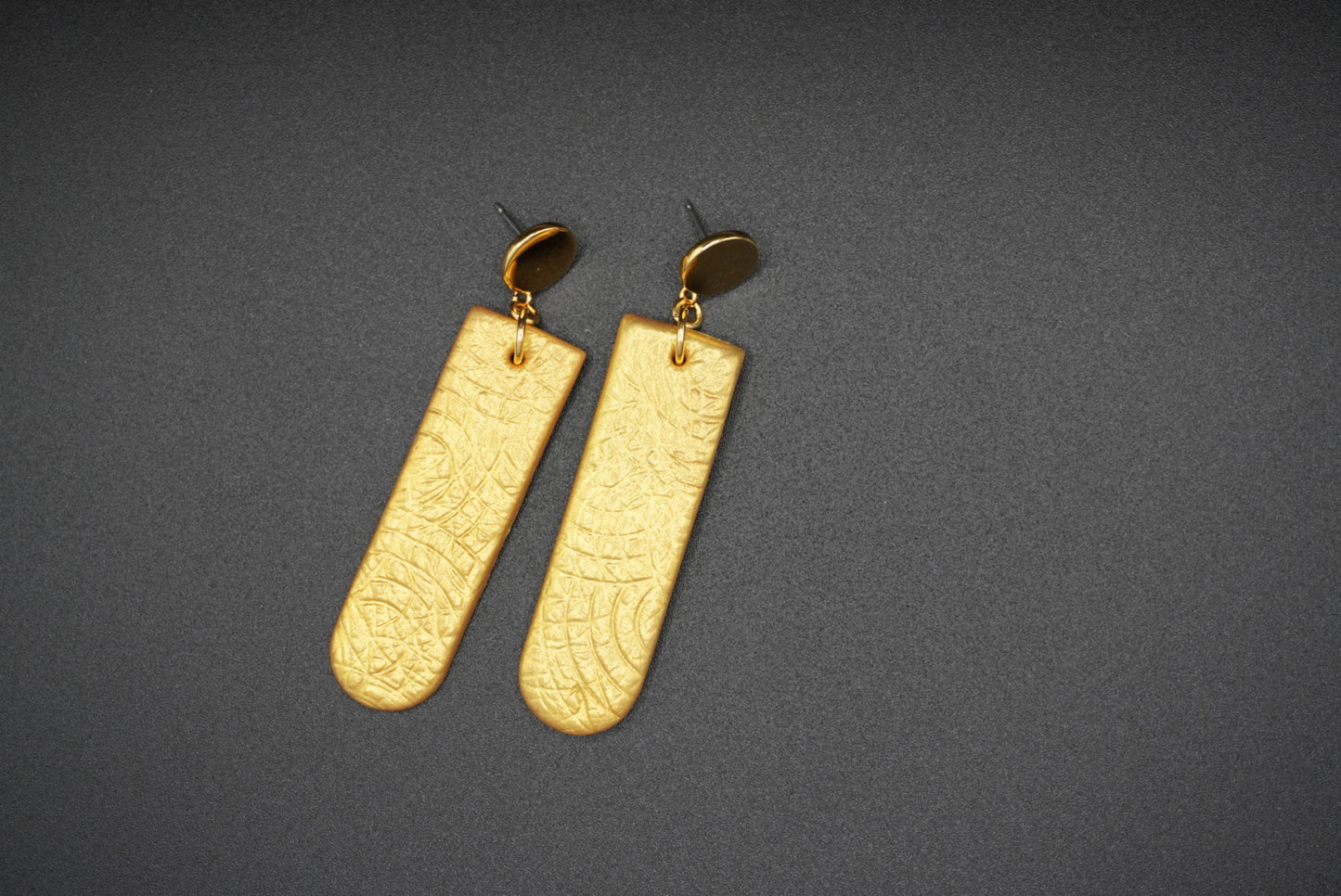 Faux Leather Strap on Gold Circles