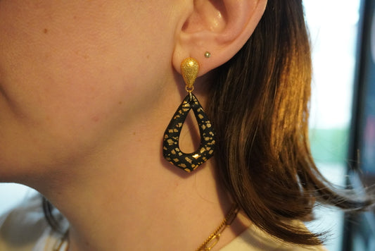 Black & Gold Jurassic Teardrop