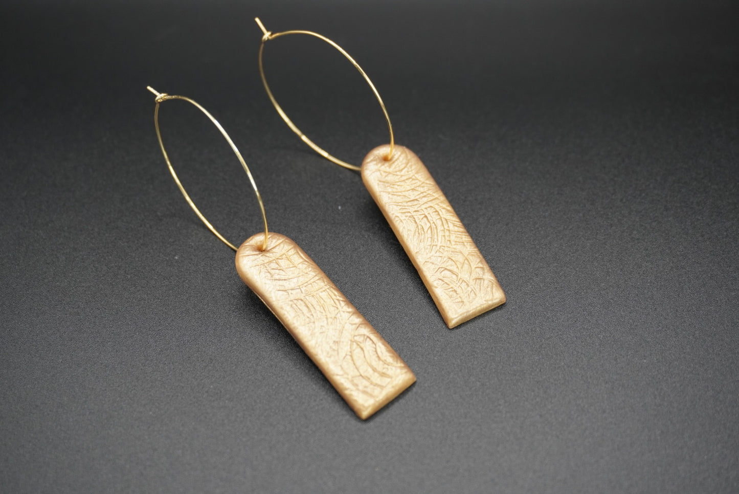 Faux Leather Strap on hoops